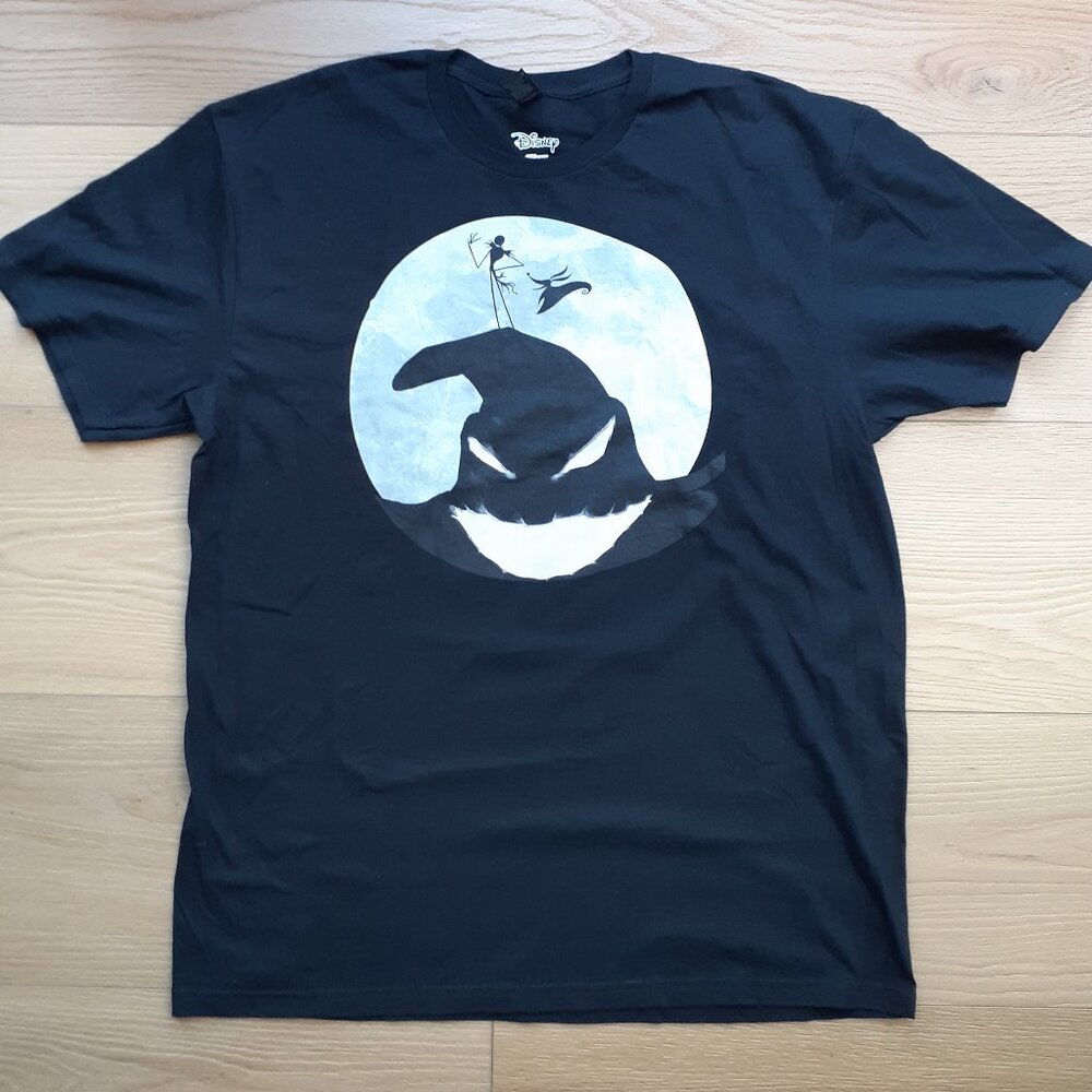The Nightmare Before Christmas - Oogie Boogie Moon - New Large Black T-Shirt